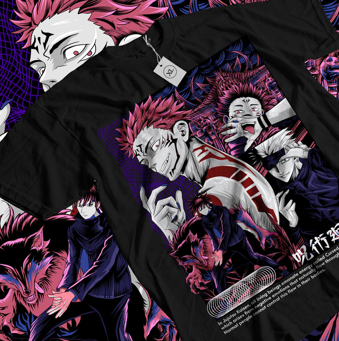 Jjk Anime Merchandise - Ryomen Sukuna T-Shirt Jujustu Kaisen Jjk