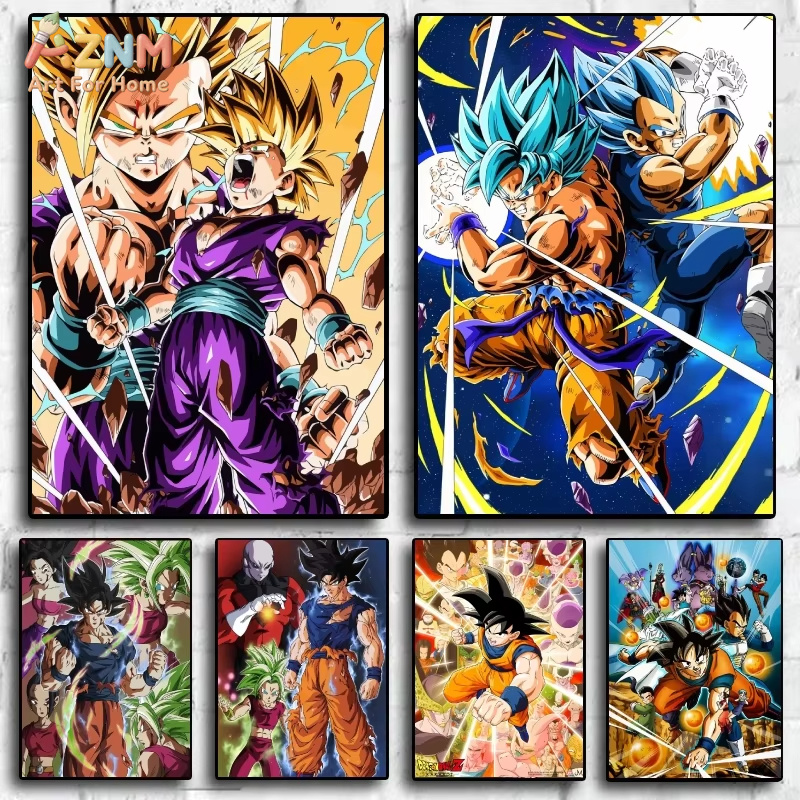Anime Merchandise Posters - AZNM Dragon Ball Unframed Canvas Print