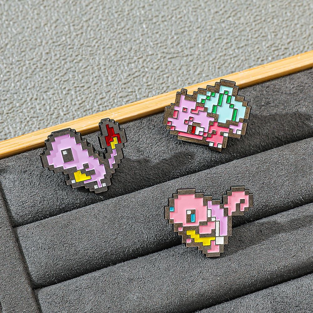 Enamel Pin Set - Pixel Mozaïek Pokemon Metalen Emaille Pin,