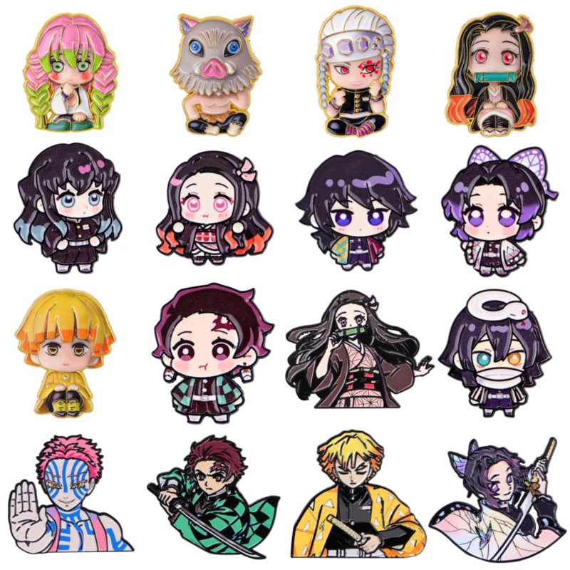 Enamel Pin Set - Leuke Q-versie Kimono Cartoon Karakter Emaille