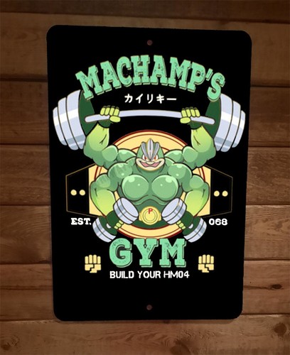 Anime Merchandise Posters - Machamps Gym Metalen wandbord Poster Anime