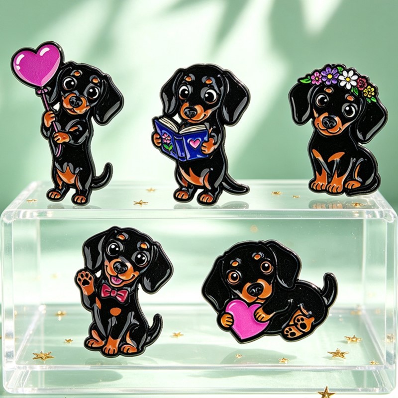 5 stks Leuke Teckel Emaille Pi - Enamel Pin Set recensie en prijs