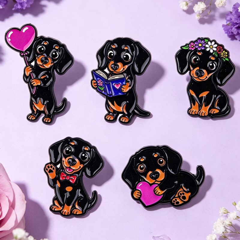 5 stks Leuke Teckel Emaille Pi - Enamel Pin Set recensie en prijs