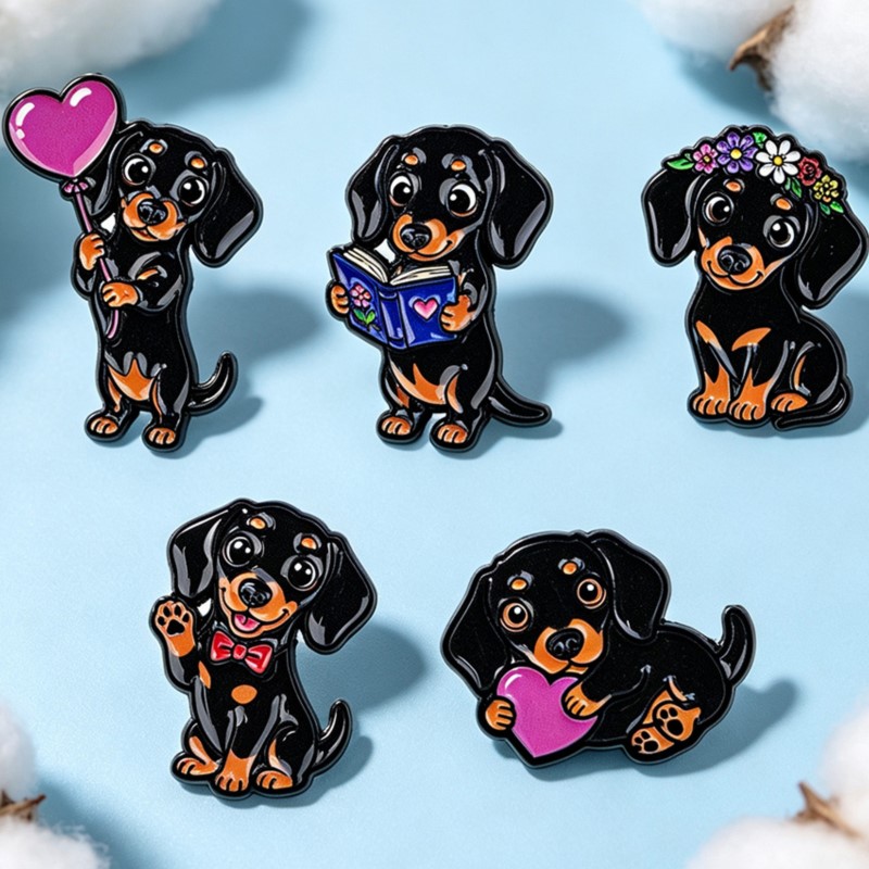 5 stks Leuke Teckel Emaille Pi - Enamel Pin Set recensie en prijs