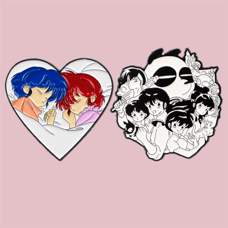 Schattige Q-versie cartoon mei - Enamel Pin Set recensie en prijs