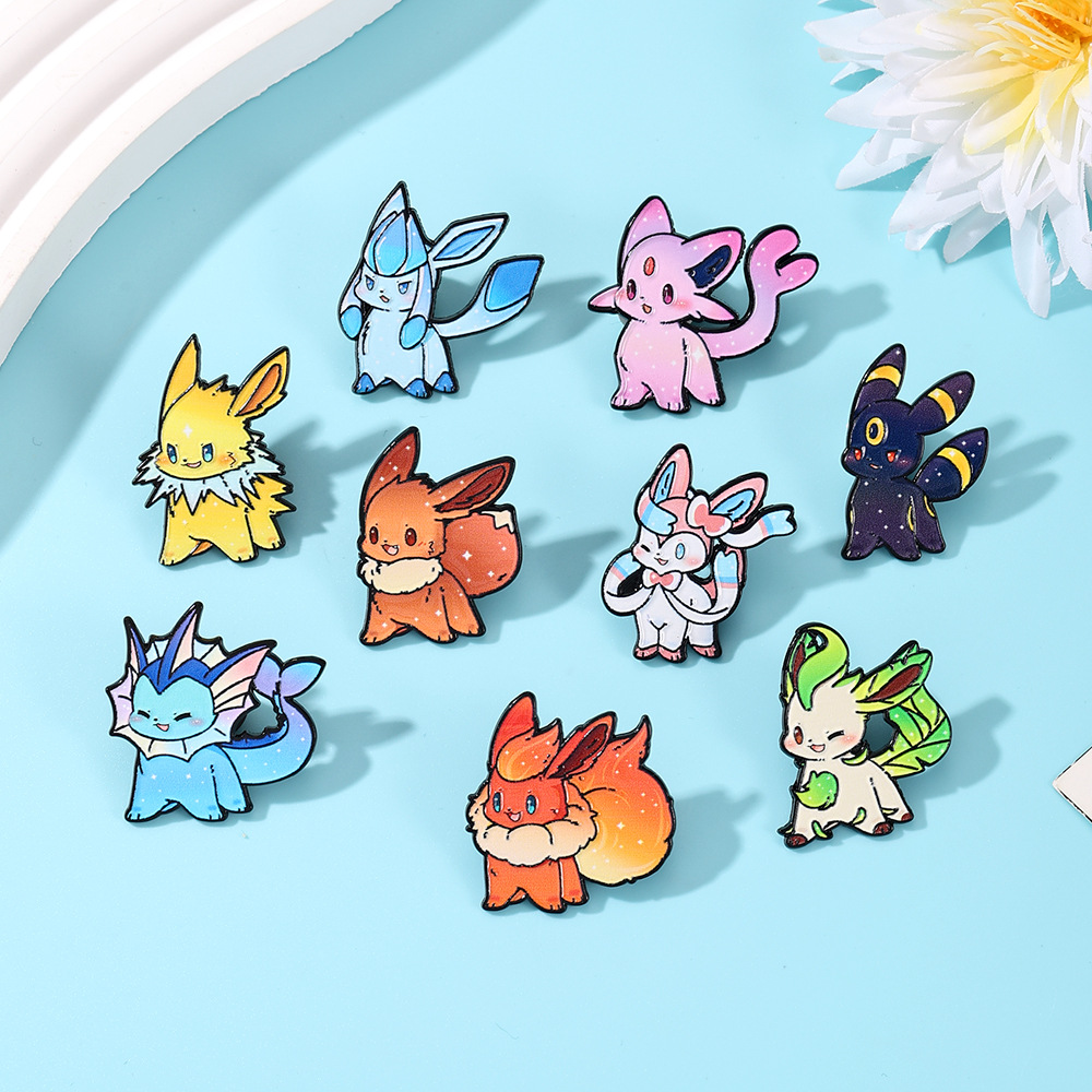 9 Stuks Pokemon Eevee Flareon  - Enamel Pin Set recensie en prijs