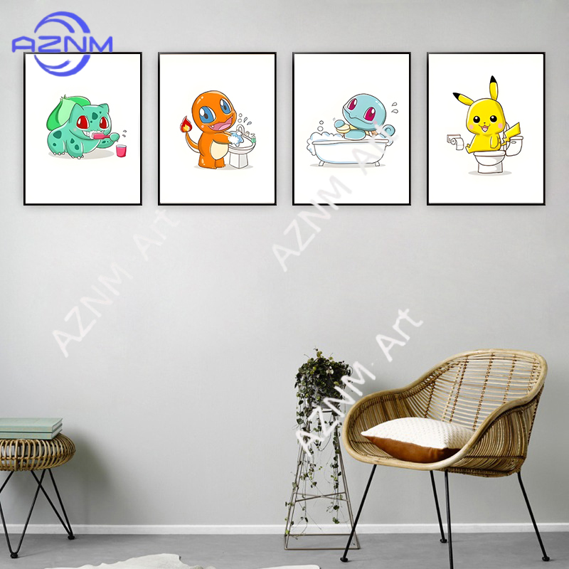 Pokemon Cartoon Grappig Canvas - Anime Merchandise Posters recensie en prijs